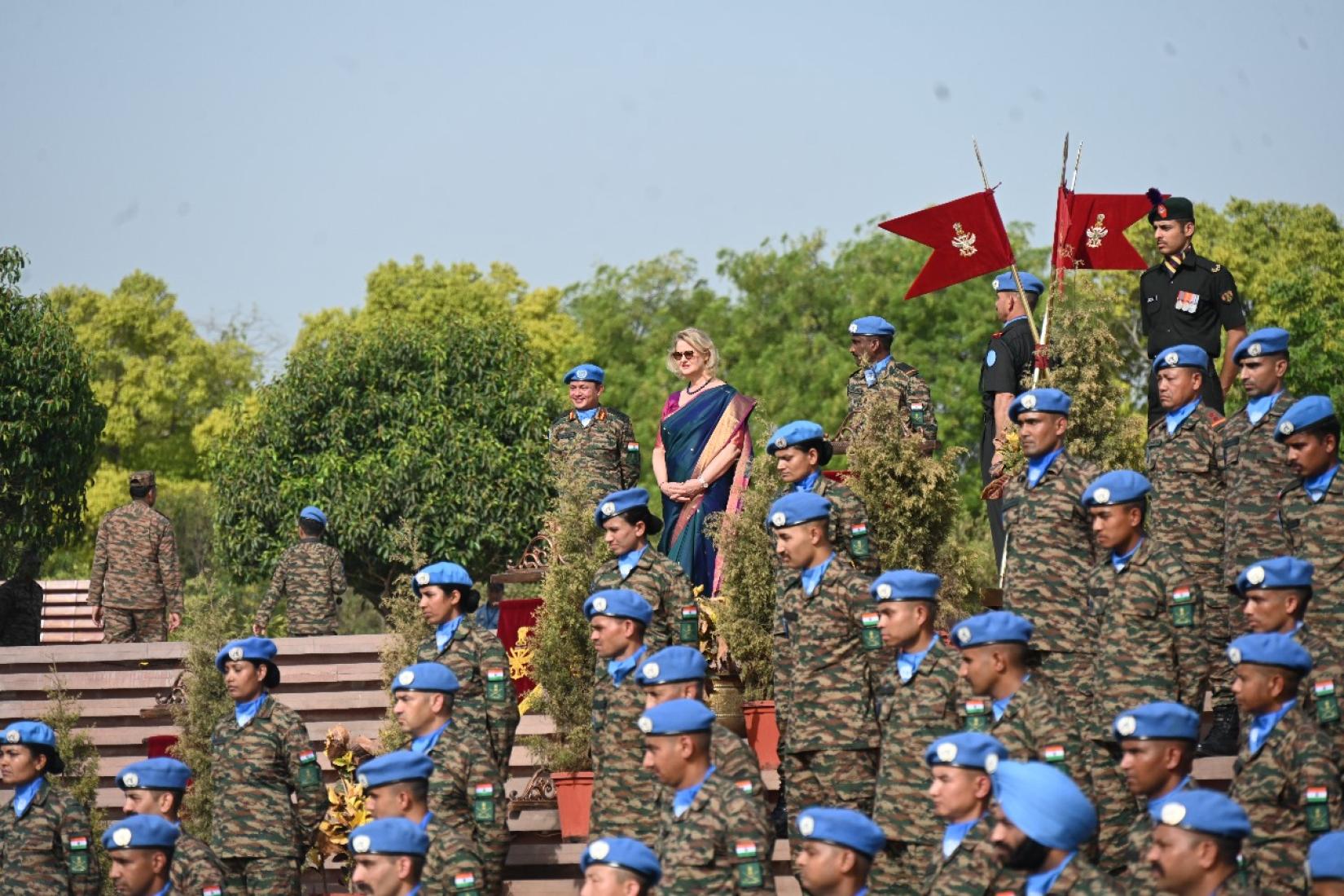 “We honour peacekeepers and all those who work towards the highest human aspiration: peace in this world,” United Nations Resident Coordinator in India ad interim Andrea Wojnar said at the commemoration