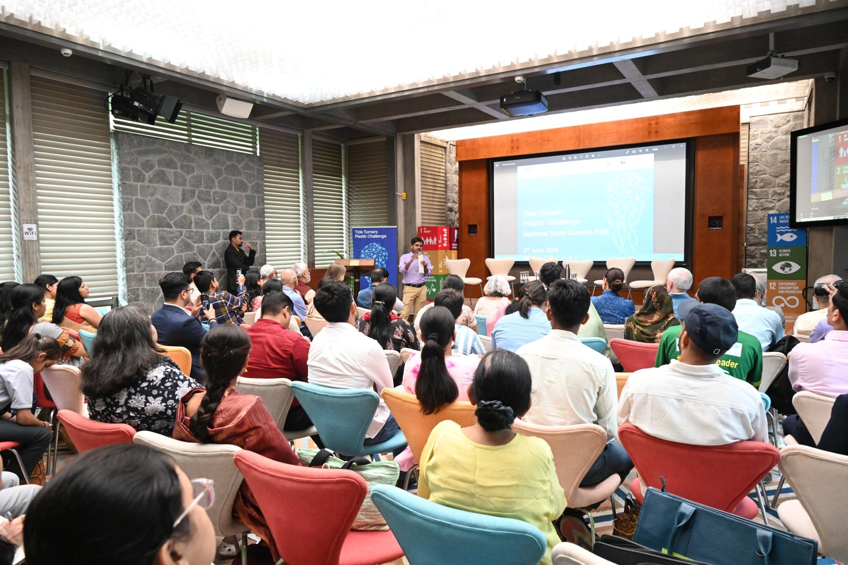 The Tide Turners were honored at the National Youth Summit 2025 at UN House for their groundbreaking ideas to fight plastic pollution in India.