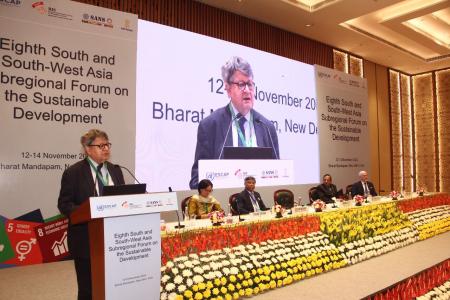 Speaking at the inaugural session of the eighth South-Southwest Asia sub-regional Forum on Sustainable Development in New Delhi, Suman K. Bery, Vice-Chairman of NITI Aayog, reiterated India's commitment to achieving the Global Goals by integrating them into national development plans. 