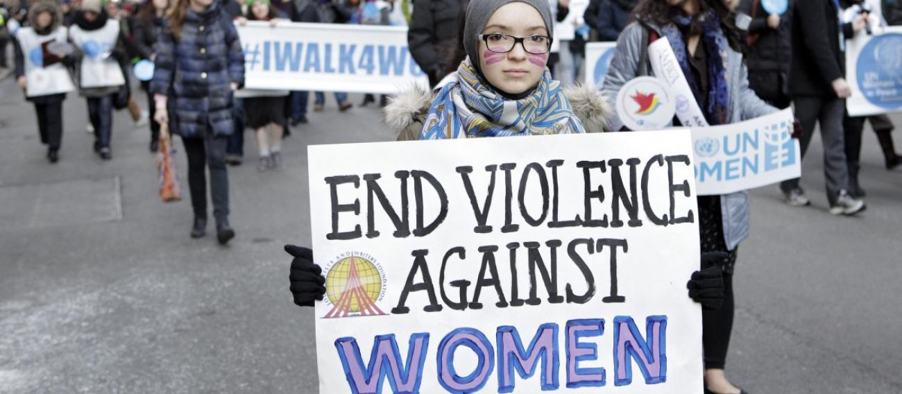 End Violence Against Women rally