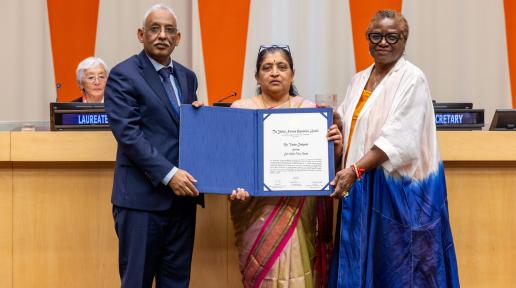 Varsha Deshpande, founder of the Dalit Mahila Vikas Mandal, awarded the 2025 United Nations Population Award in the individual category. 